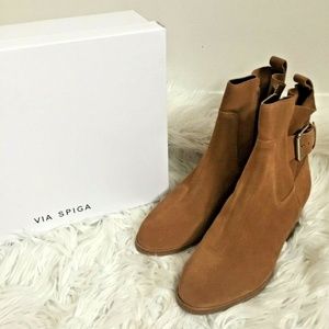 via spiga octavia leather buckle boot